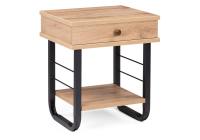 Тумба прикроватная Малгома черная / дуб вотан. Фото №1