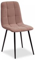 Стул CHILLY MAX  Велюр/металл , 45 х 59 х 88 см , серо-бежевый 08/черный  (поставляется по 2 шт)