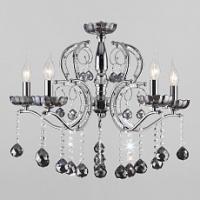 Подвесная люстра Eurosvet Brezza 10107/5 хром/дымчатый хрусталь Strotskis. Фото №1