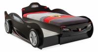 Кровать машина с выдвижным спальным местом Cilek Coupe черная