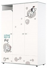 Шкаф платяной Polini Kids Disney Baby 101 Далматинец, белый. Фото №2