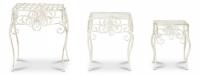 Столики Secret de Maison (набор 3 шт) GARDEN (mod. PL08-5824), белый антик (antique white) (поставляется только по 4 шт). Фото №1