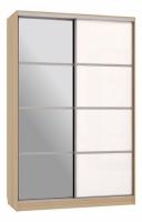 Гранд 2-600 с зеркалом (полки справа) дуб сонома/белый