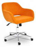 Кресло MODENA хром флок , оранжевый, 18. Фото №1