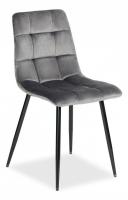 Стул  CHILLY (mod. 7094) металл/вельвет, 45 х 55 х 87,5 см, серый/черный, G062-40 (поставляется по 4 шт). Фото №1