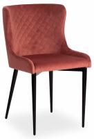 Стул MANTRA (mod. 713) ткань/металл, 49х61х82 см, высота до сидения 49 см, коралловый barkhat 15 /черный (поставляется по 4 шт). Фото №1