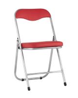 Стул складной ДЖОН металлик, красный. Фото №1