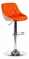 Стул барный MESSY (mod. KY704C) металл/экокожа, 47*48*84-105 см, оранжевый/белый/хром (поставляется по 2 шт). Фото №1