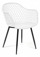 Стул DIEGO (mod. 8003) металл/пластик, 55х60х82,5 см, белый/черный (поставляется по 4 шт)