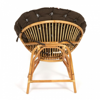 Кресло PAPASAN CLEO ECO / с подушкой / Natural (натуральный), ткань Коричневый, 3М7-147. Фото