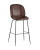 Стул барный Beetle PU со спинкой коричневый фото Стул барный Beetle PU со спинкой коричневый. Фото №2
