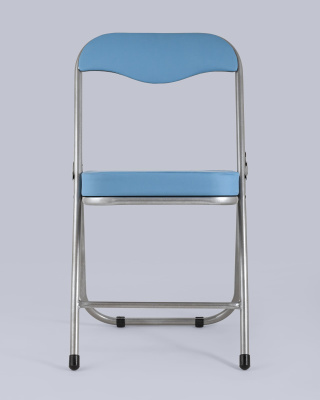 Стул складной ДЖОН металлик, голубой. Фото №5