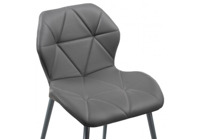 Стул Вальд экокожа серый / серый глянец. Фото №5
