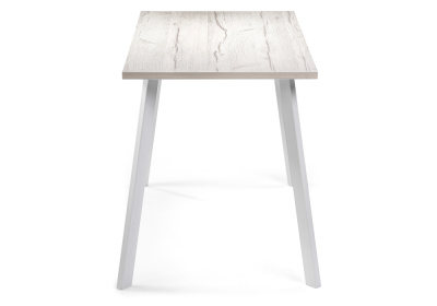 Стол деревянный Тринити Лофт 140 25 мм юта / белый матовый. Фото №3