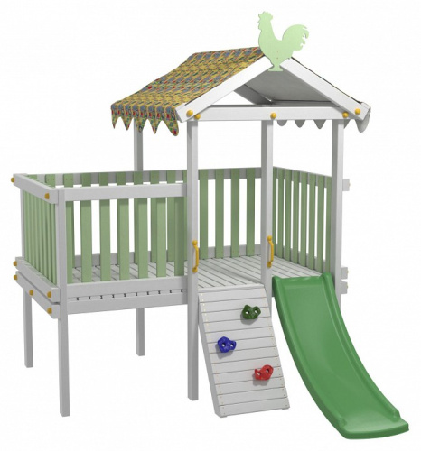 Комплекс игровой ДК7Б, бирюзовый, серый. Фото №5