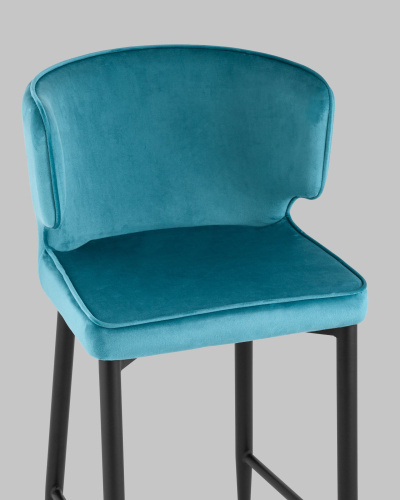 Стул полубарный Матео велюр темно-бирюзовый. Фото №9