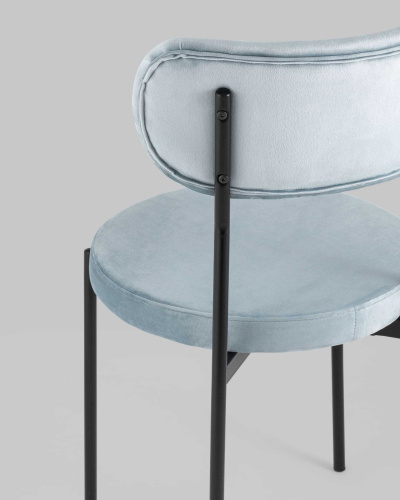 Стул Барбара велюр серо-голубой. Фото №8