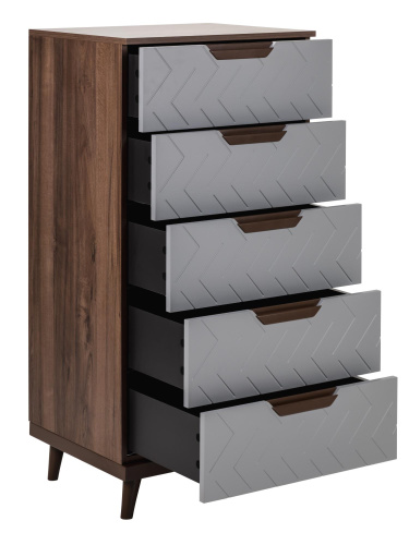 Комод с 5 ящиками Сканди Грей. Фото №6