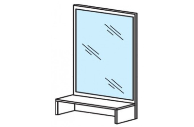 Полка настольная с зеркалом Силуэт. Фото