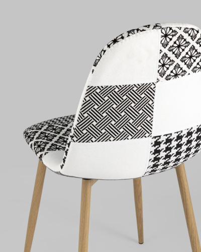 Стул Валенсия пэчворк черно-белый. Фото №8