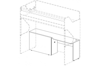 Стол-тумба для двухэтажного блока Силуэт. Фото №3