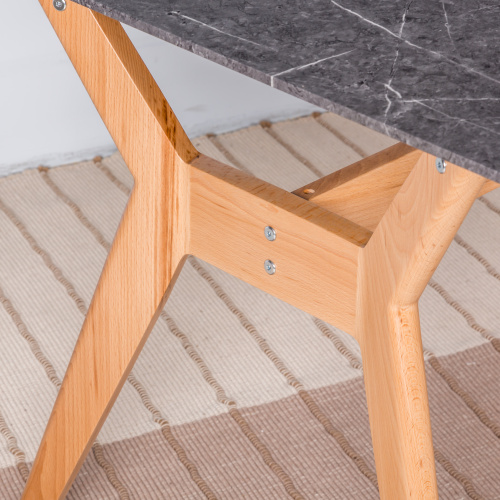 Стол Нарвик раскладной 140-180 БУК-Мрамор Графит. Фото №9