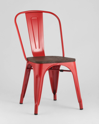 Стул TOLIX WOOD красный глянцевый. Фото