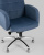 Кресло руководителя Лестер микровелюр темно-синий. Фото №9