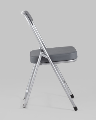 Стул складной ДЖОН металлик, серый. Фото №4