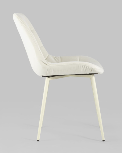 Стул Флекс велюр светло-бежевый кремовые ножки. Фото №4