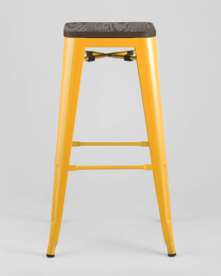 Стул барный TOLIX WOOD желтый. Фото
