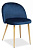 Стул  MELODY (mod. 4997) металл/вельвет, 46 х 47 х 77 х 52 см, темно-синий/натуральное дерево (Поставляется только по 4 шт)