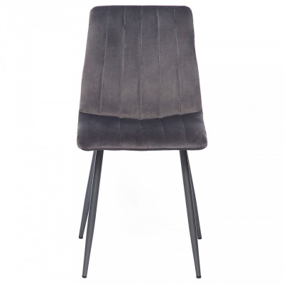 Стул  DUBLIN (mod. 7066) металл,ткань, 45 х 56 х 88 х 51 см, серый вельвет/антрацит (Поставляется только по 4 шт). Фото №2