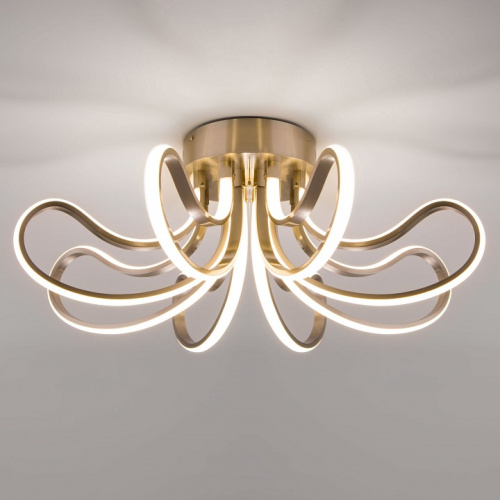 Потолочная люстра Eurosvet Lilium 90079/8 сатин-никель 80W. Фото №2