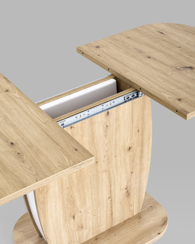 Стол Barrel 110-145*70 дуб/белый. Фото №9