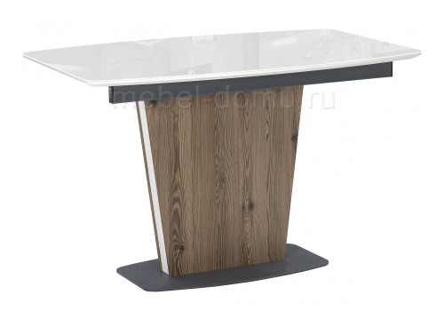 Стол Теон 120 лиственница / белый / пластина серая. Фото №1