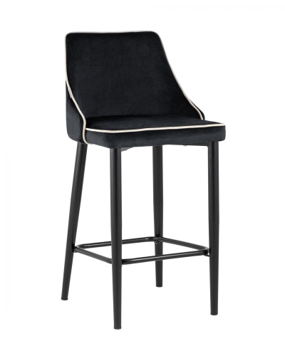 Стул полубарный Коби велюр черный. Фото №1