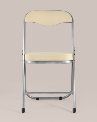 Стул складной ДЖОН металлик, кремовый. Фото №5