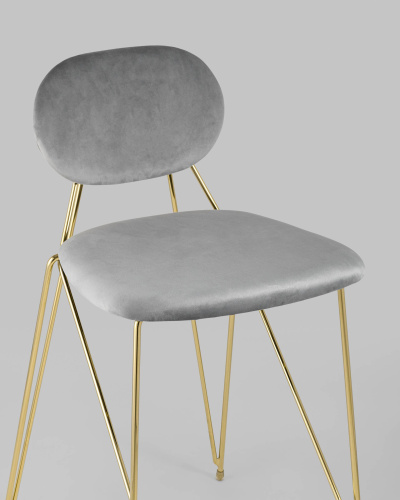 Стул Элис полубарный светло-серый. Фото №9