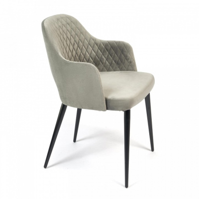 Кресло VALKYRIA (mod. 711) ткань/металл, 55х55х80 см, высота до сиденья 48 см, серый barkhat 26/черный (поставляется по 4 шт). Фото №2