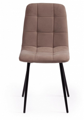 Стул CHILLY MAX  Велюр/металл , 45 х 59 х 88 см , серо-бежевый 08/черный  (поставляется по 2 шт). Фото