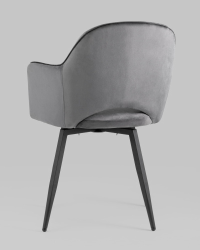 Стул Венера вращающийся велюр серый. Фото №7