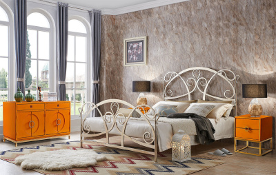 Тумба прикроватная ESF FL-7814 оранжевая. Фото №4