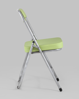 Стул складной ДЖОН металлик, салатовый. Фото №4