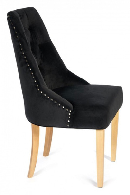 Стул Secret De Maison Prima (mod. C004-2) дерево береза, ткань: вельвет, 52х61х100см, черный  (поставляется по 2 шт). Фото №2