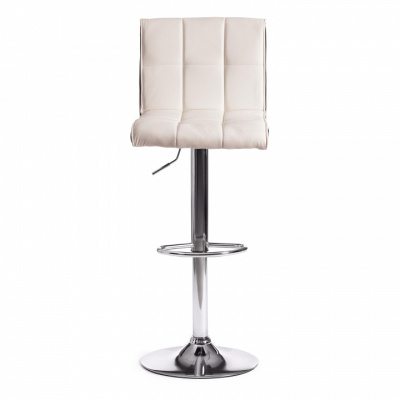 Стул барный BARBER (mod. KY711D) металл/экокожа, 43*50*92-103 см, белый/черный/хром (поставляется по 2 шт). Фото №2