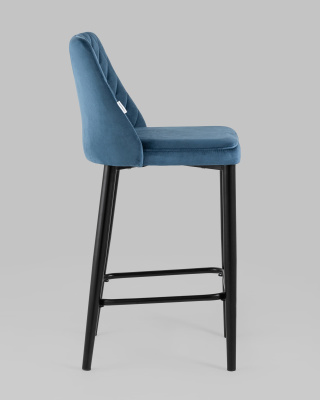 Стул полубарный Диего велюр пыльно-синий. Фото №4