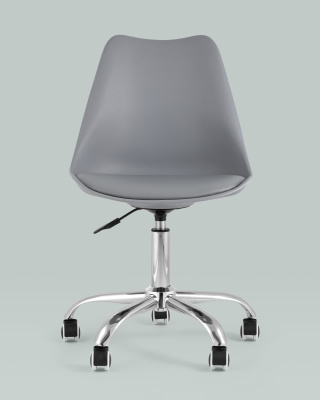 Стул офисный BLOK NEW пластиковый серый. Фото