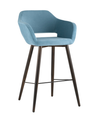 Стул барный Саймон велюр пыльно-голубой. Фото №2