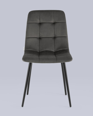 Стул Одди велюр тёмно-серый. Фото
